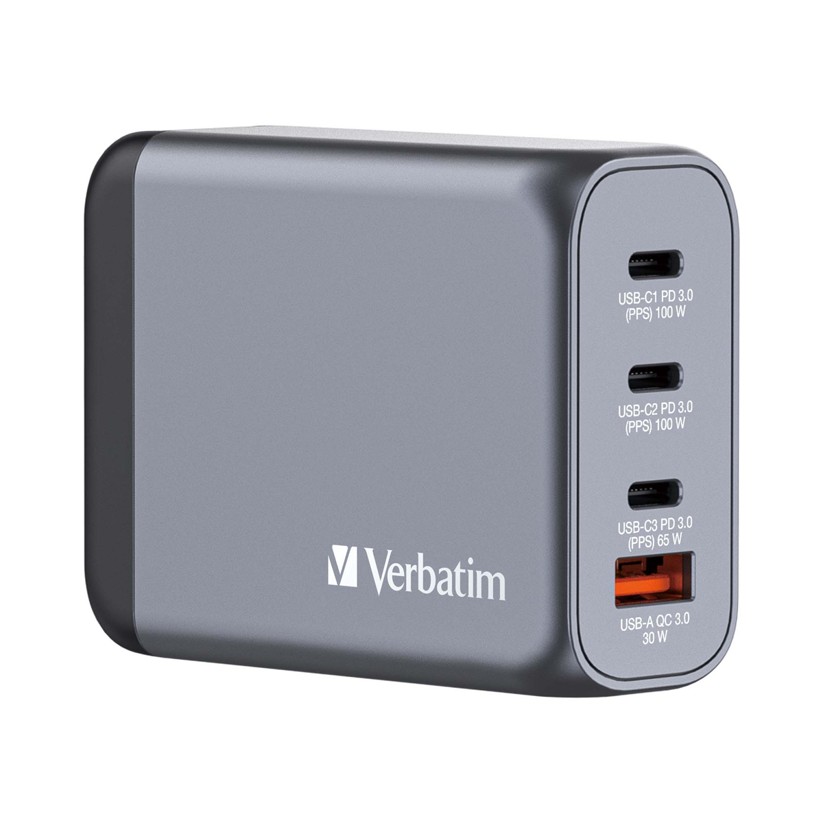 VERBATIM GNC-100 GaN Netzladegerät 4 Port 100W USB A/C