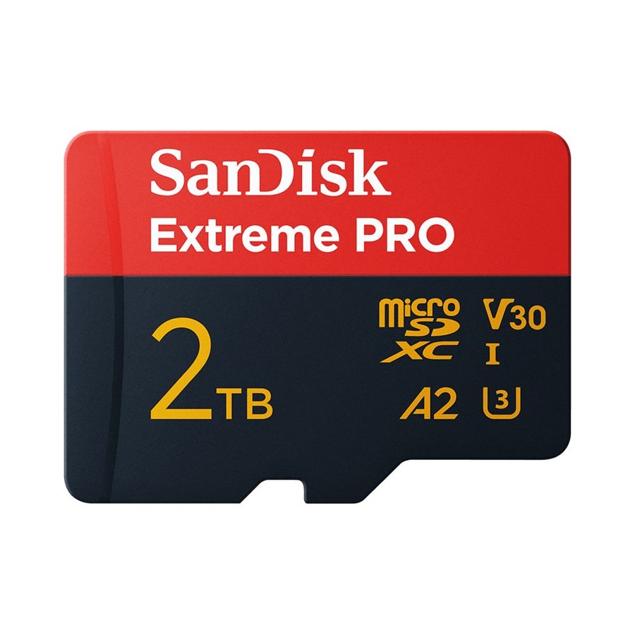 SanDisk 2TB Extreme PRO microSD Speicherkarte 250MB/s & 150MB/s Lese/Schreibgeschwindigkeit, A2 C10 V30 UHS-I U3
