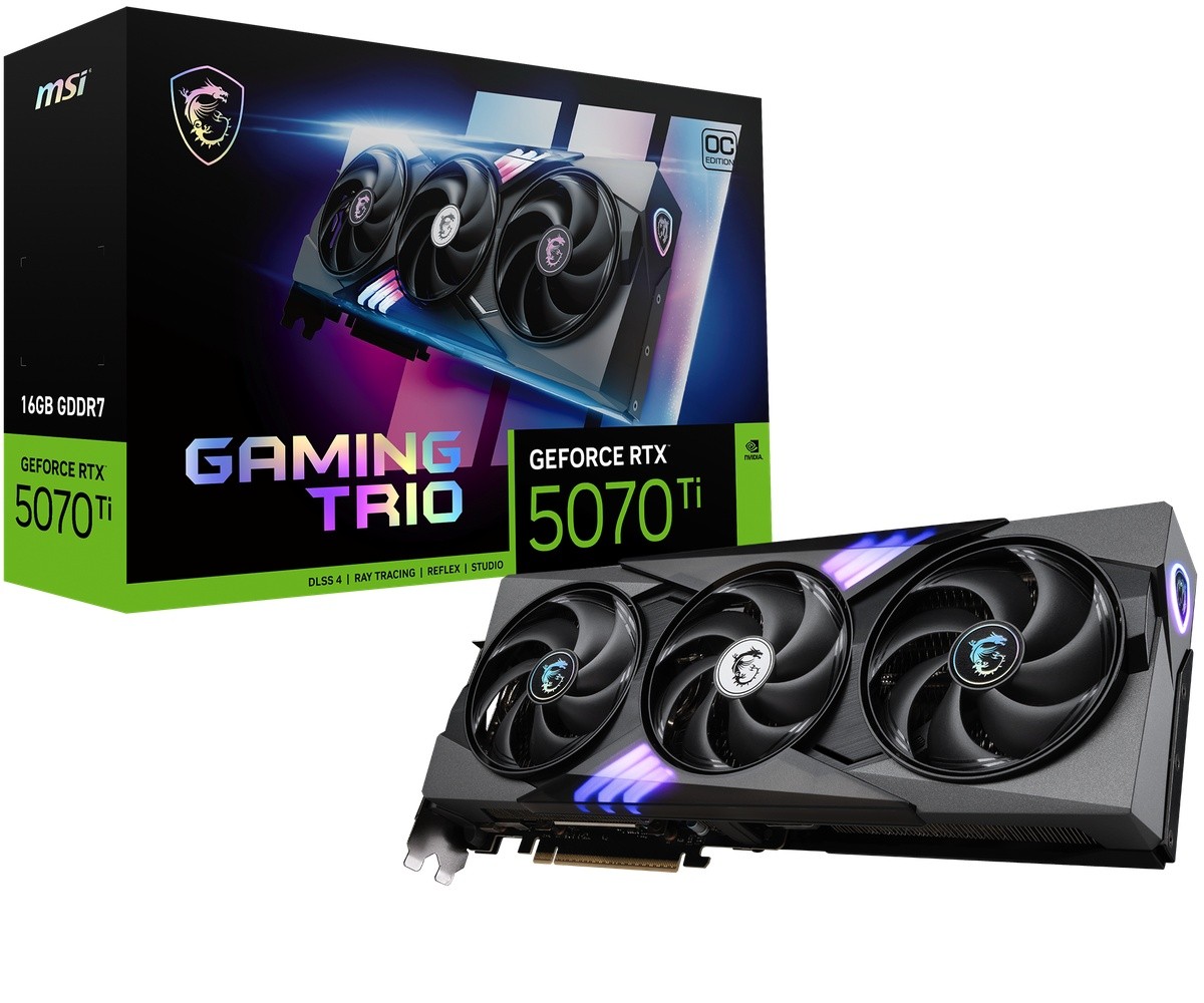MSI GeForce RTX 5070 Ti 16G GAMING TRIO OC - 16GB GDDR7, HDMI, 3x DP