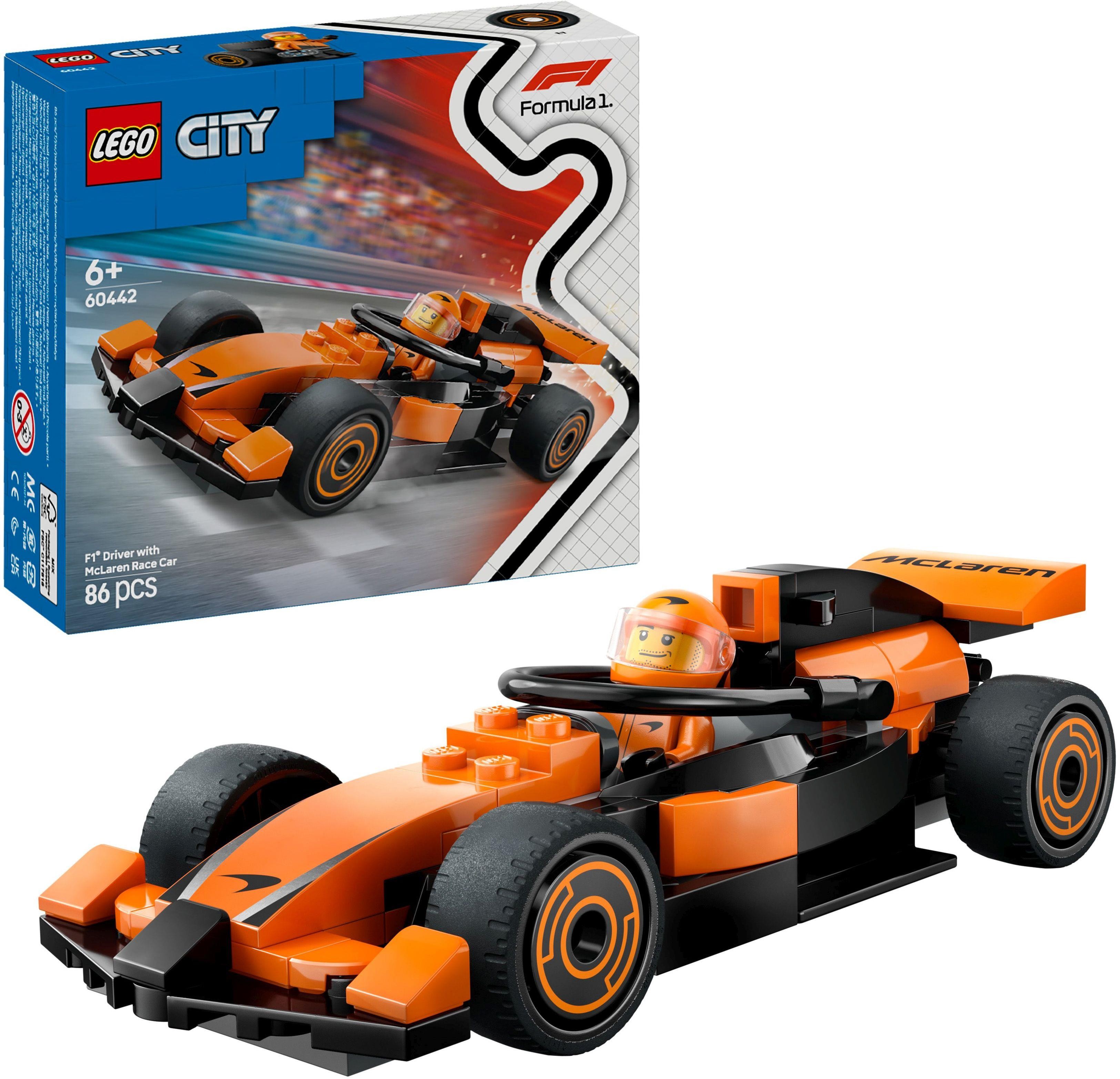 City F1® Rennfahrer mit McLaren Rennauto