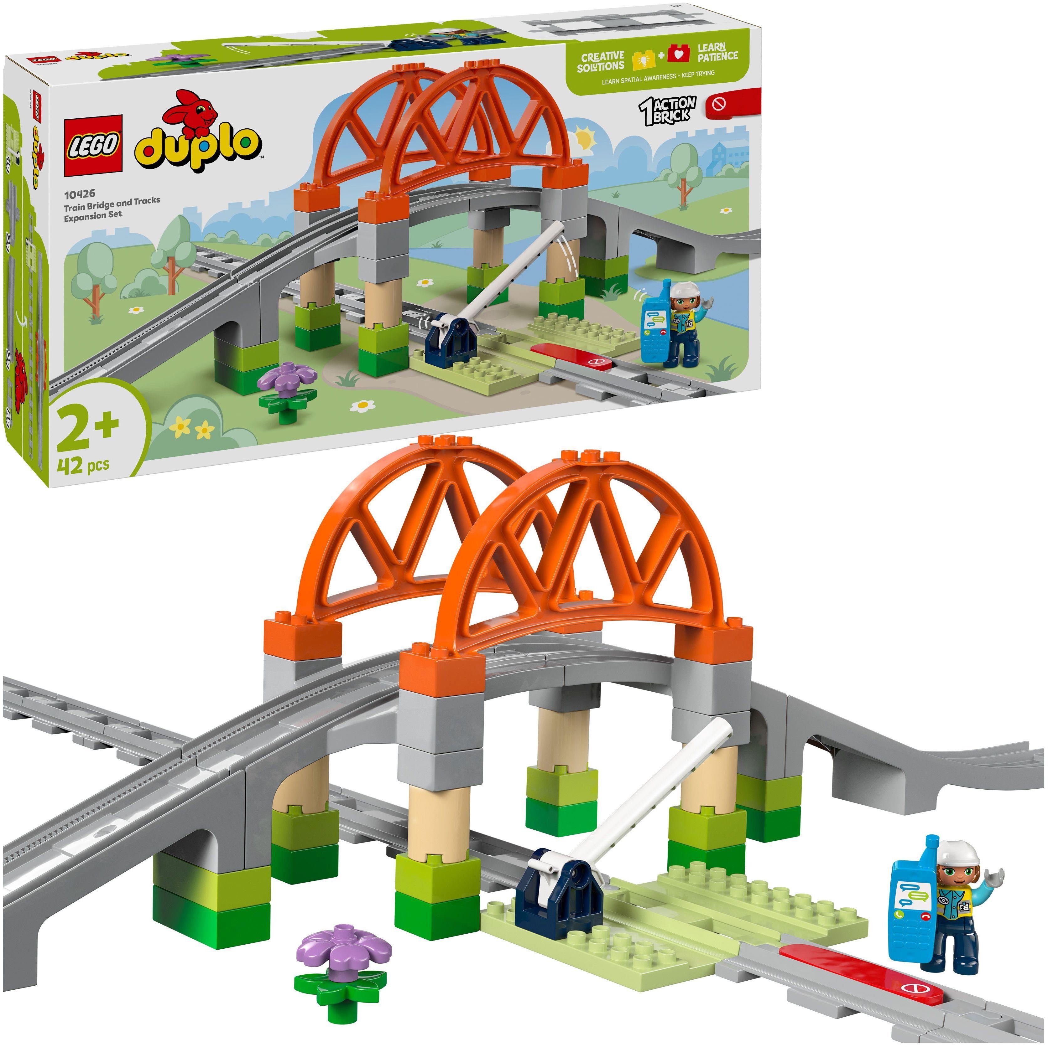 Duplo Eisenbahnbrücke und Schienen – Erw