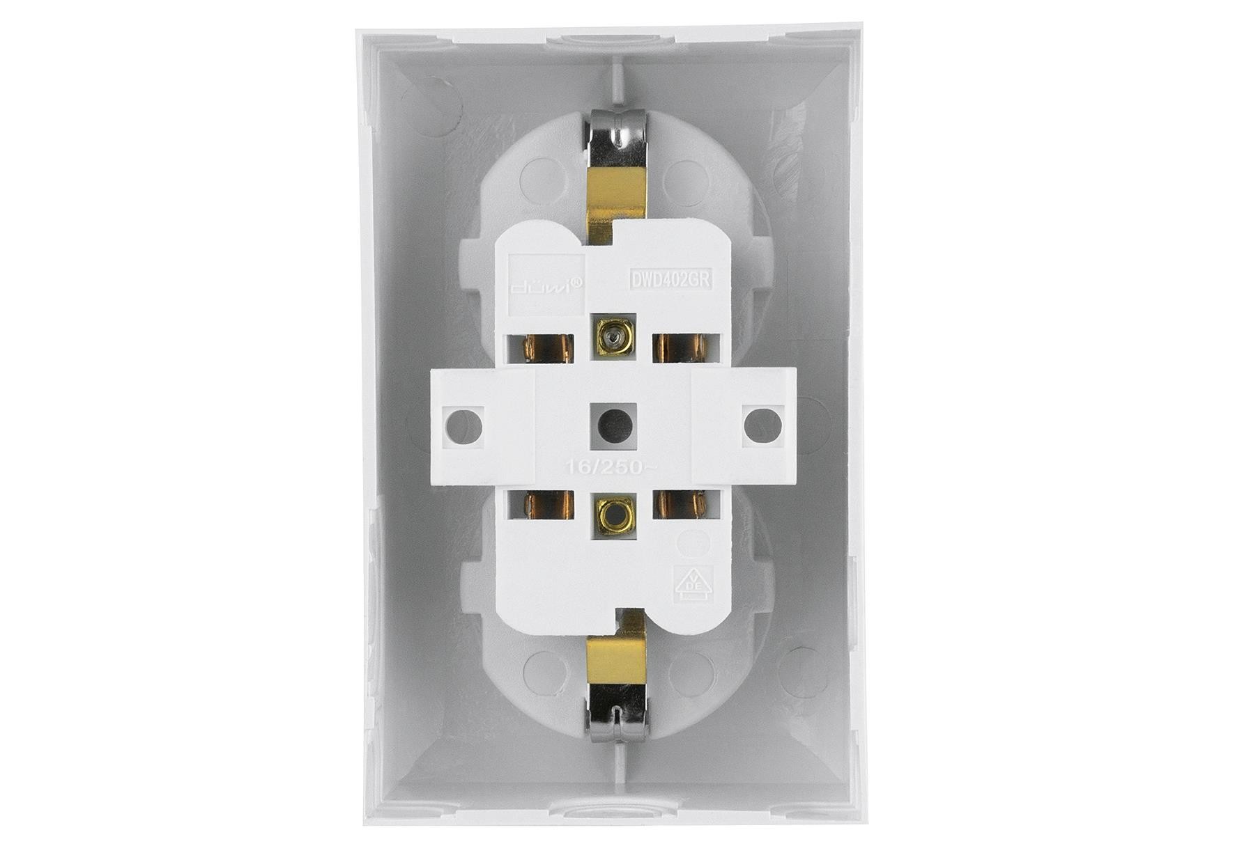 REV RITTER PlanoLuxe AP-Steckdose 2-fach weiß