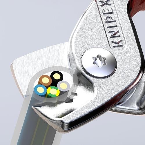 Kabelschere L.160mm Mehrkomp.-Hüllen KNIPEX