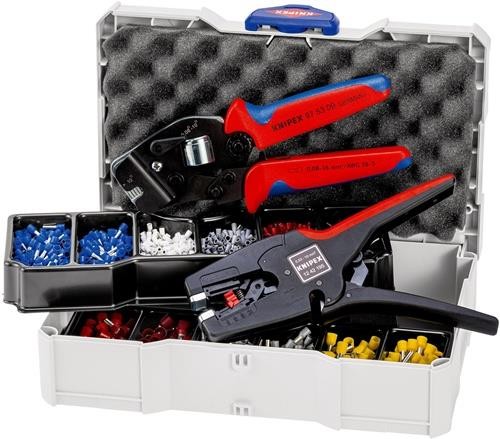Aderendhülsensortiment 1252tlg.0,50-10mm² Crimpzange 195 mm,Abisolierzange