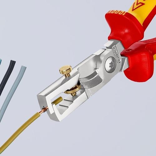 Abisolierzange StriX L.180mm VDE verchr.Mehrkomp.-Hüllen KNIPEX