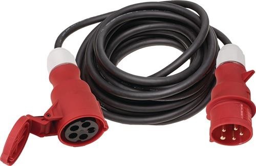 CEE-Verlängerung 32 A 400 V 10 m H07RN-F 5 x 6 mm² schwarz IP44 weißGÄRTNER