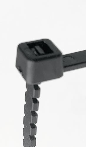 Kabelbinder DREH und AB Länge 150 mm Breite 2,8 mm Polyamid 6.6 schwarz (UV-beständig) 100St./BT AHW-TOOLS