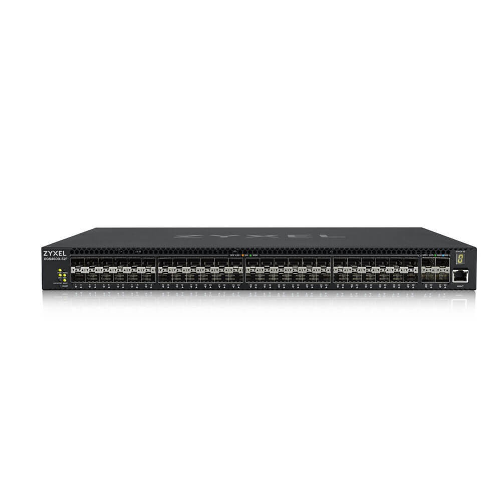 Zyxel XGS4600-52F Gigabit 52-Port Managed Glasfaser Switch (48 SFP, 4x SFP+, Auto-MDI/MDIX)