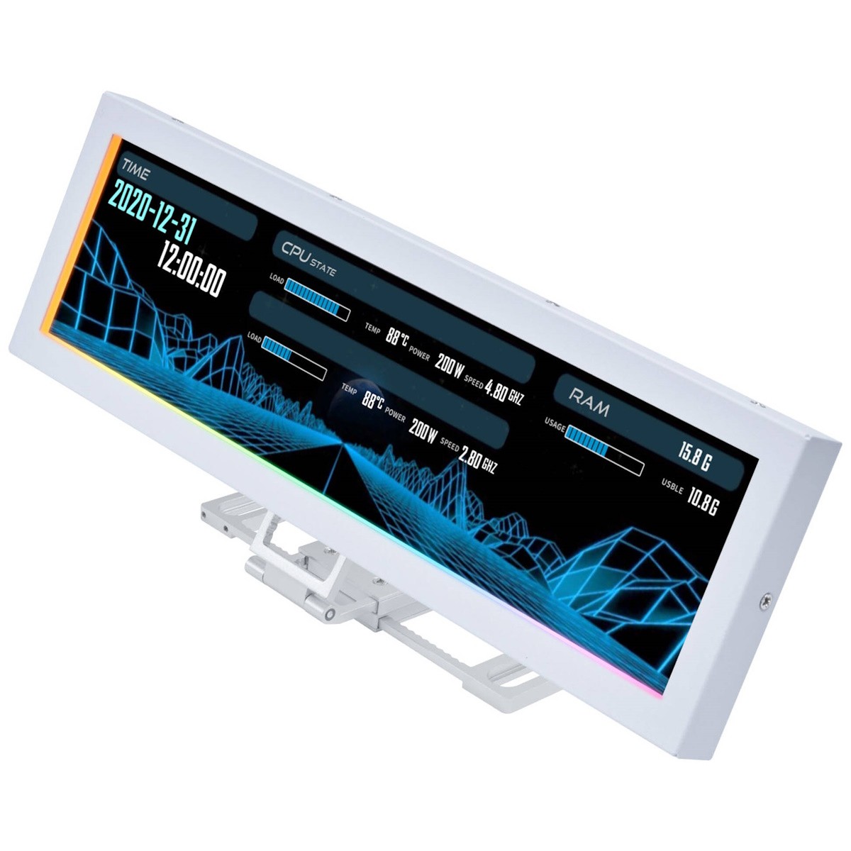 Lian Li 8.8" Universal Screen weiß