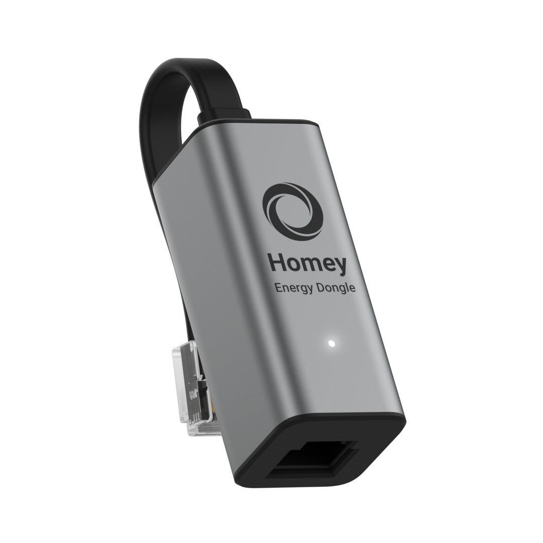 Homey Energy Dongle Verbinde deinen intelligenten Zähler mit Homey, und überwache den Energieverbrauch des Hauses