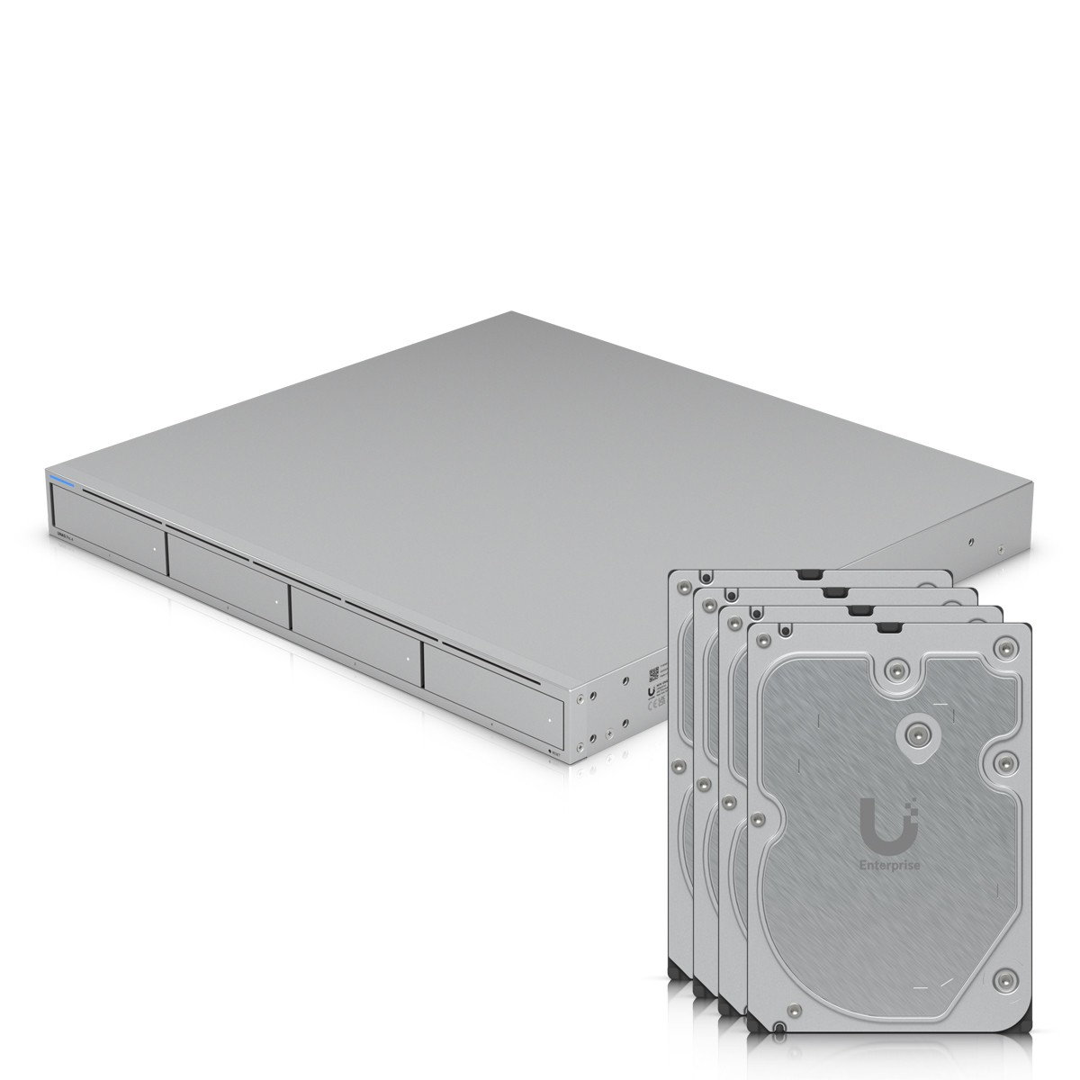 Ubiquiti UNAS Pro 4 32TB Enterprise HDD NAS-Bundle NAS inkl. 4x 8TB Ubiquiti 3.5 Zoll Enterprise Festplatte