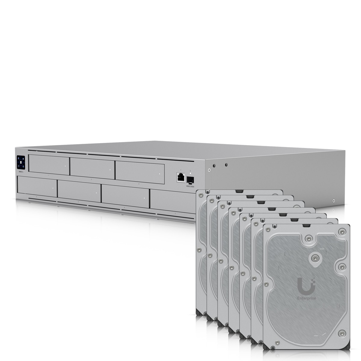 Ubiquiti UNAS Pro 56TB Enterprise HDD NAS-Bundle NAS inkl. 7x 8TB Ubiquiti 3.5 Zoll Enterprise Festplatte