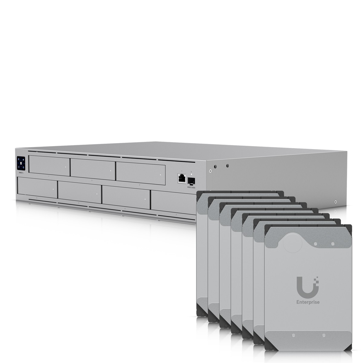 Ubiquiti UNAS Pro 112TB Enterprise HDD NAS-Bundle NAS inkl. 7x 16TB Ubiquiti 3.5 Zoll Enterprise Festplatte