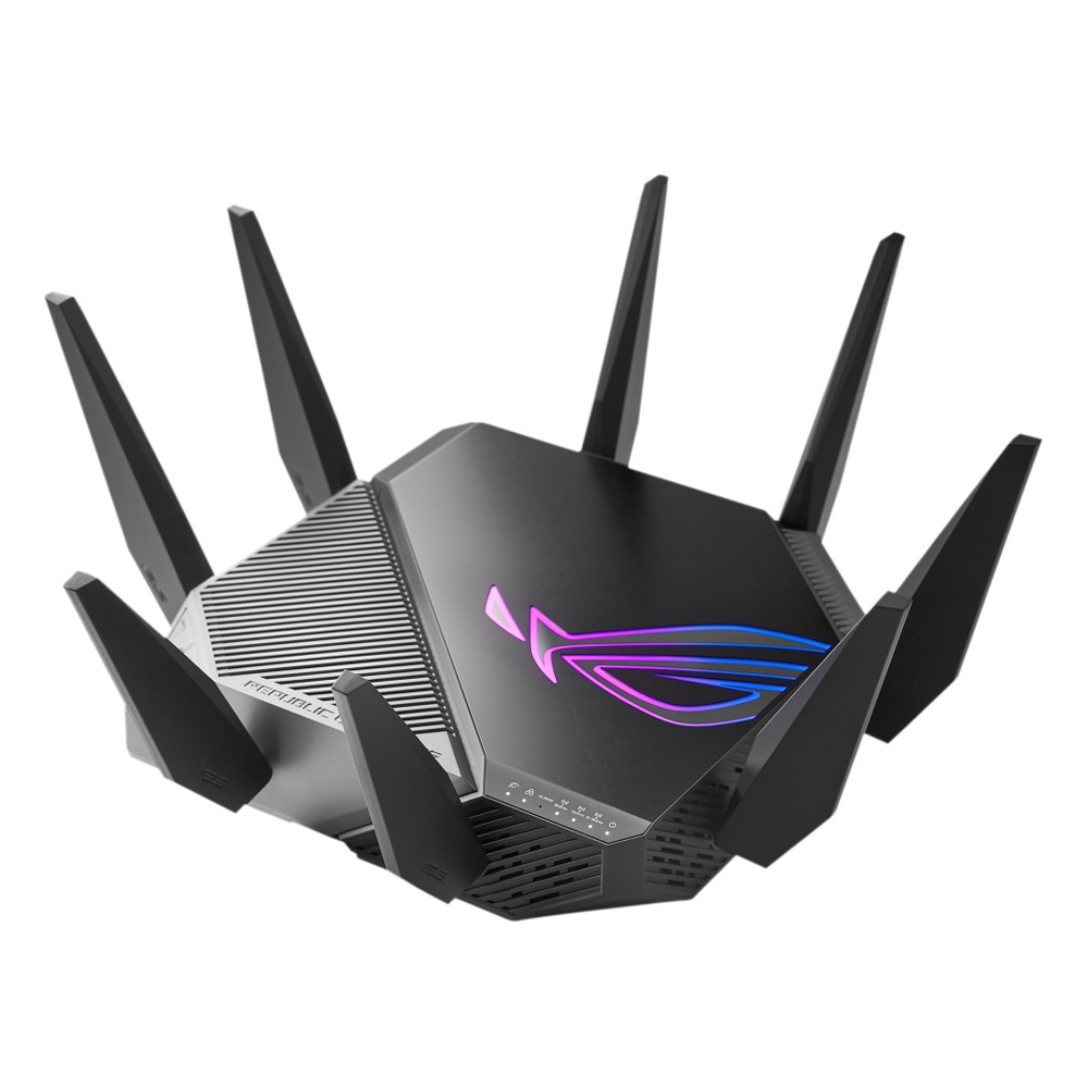 ASUS GT-AXE11000 WiFi-6E Gaming WLAN-Router (90IG06E0-MO1R00) [AiMesh, bis zu 11.000 Mbit/s, 6GHz Frequenzband, 2.5G WAN/LAN-Por