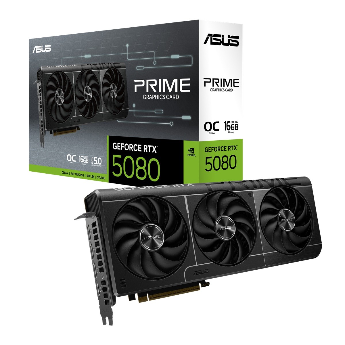 ASUS Prime GeForce RTX 5080 OC - 16GB GDDR7, HDMI, 3x DP