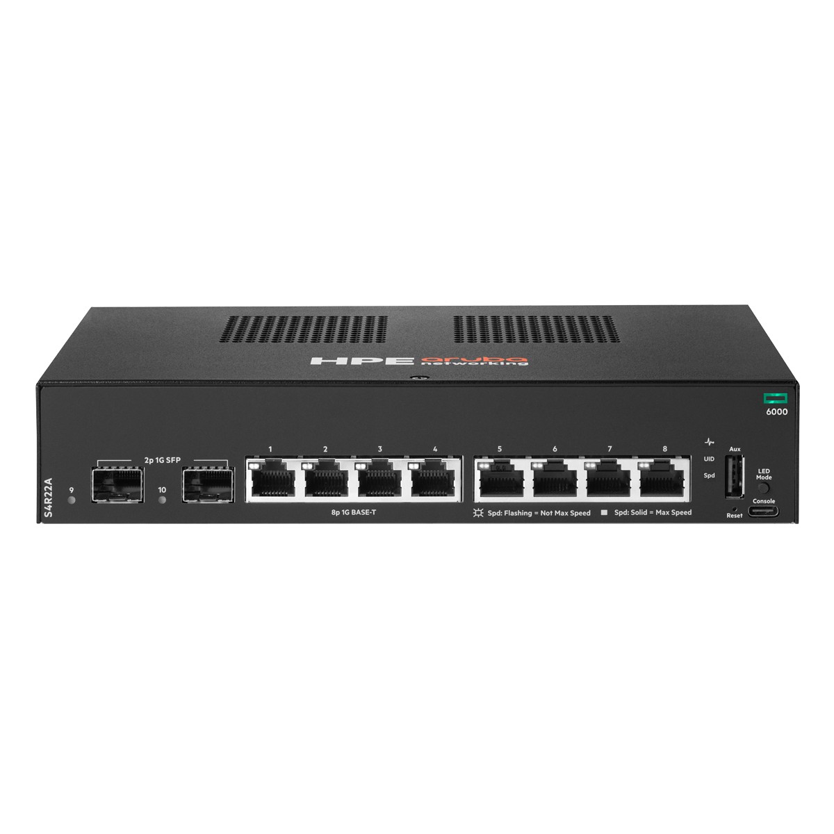 HPE Aruba Networking CX6000 Managed Switch (S4R22A) 8x 1G Ethernet, 2x 1G SFP, Nicht-PoE