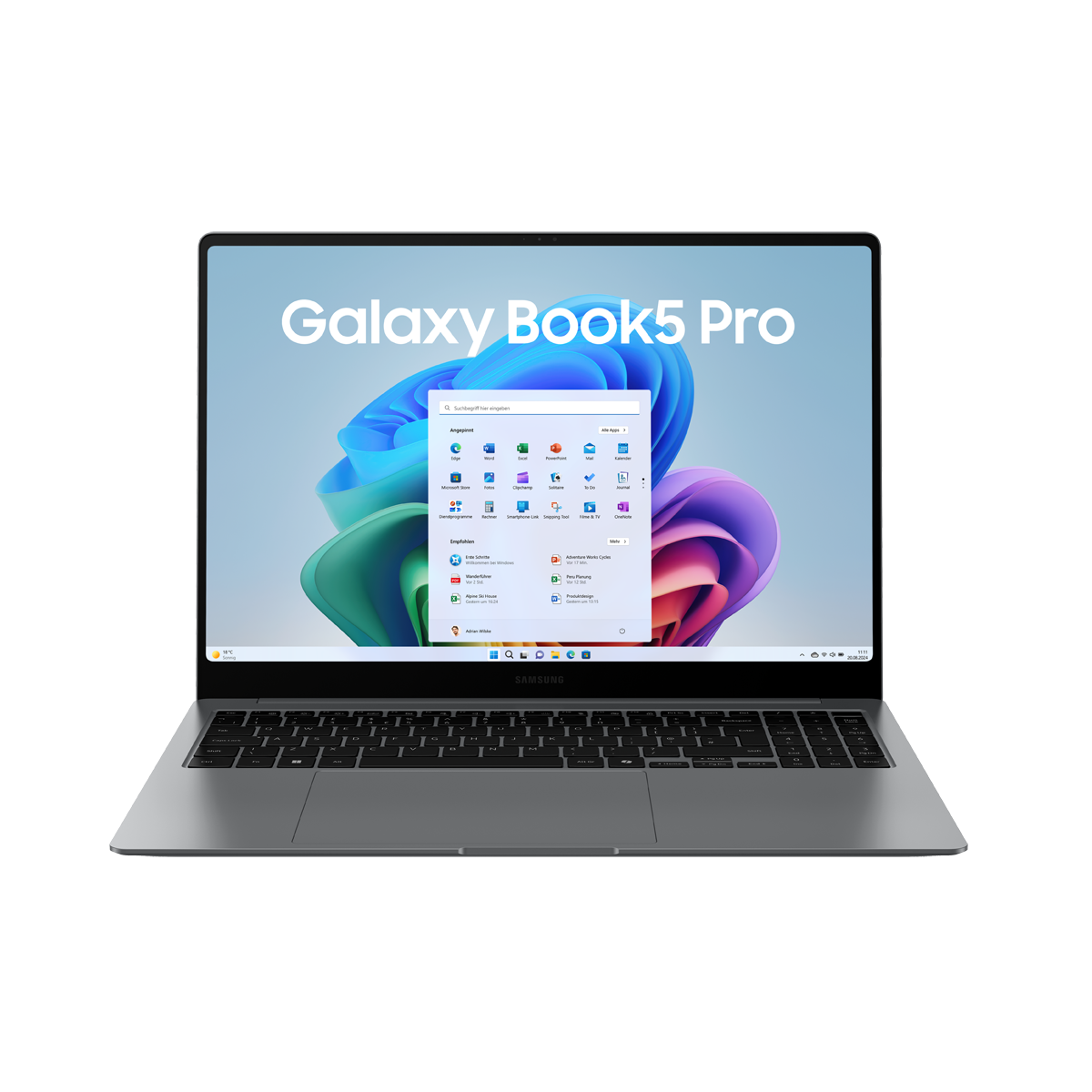 SAMSUNG Galaxy Book5 Pro 16 Zoll Intel Core Ultra 7 258V 32GB 512GB W11 Moonstone Gray