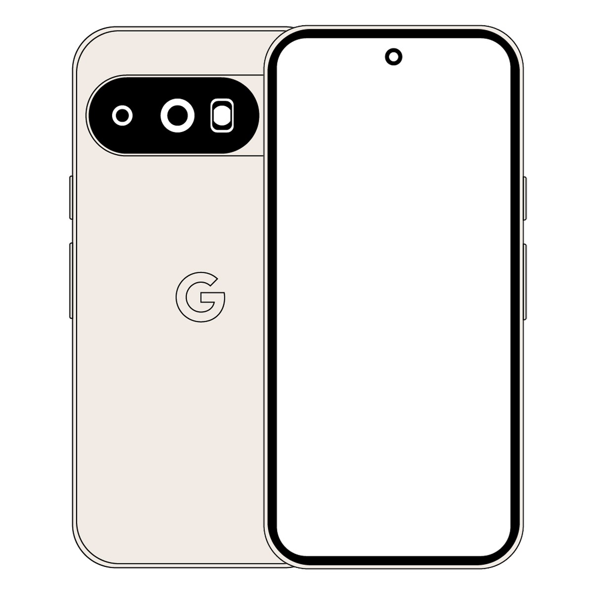 Google Pixel 10 Pro 128GB Porcelain 16,1cm (6,3") LTPO-OLED Display, Android 16 / Pixel UI, 50MP Triple-Kamera
