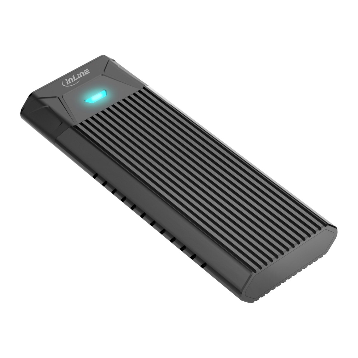 InLine® USB3.2 Gen.2 USB-C zu M.2 SSD (PCIe NVMe & SATA) Gehäuse