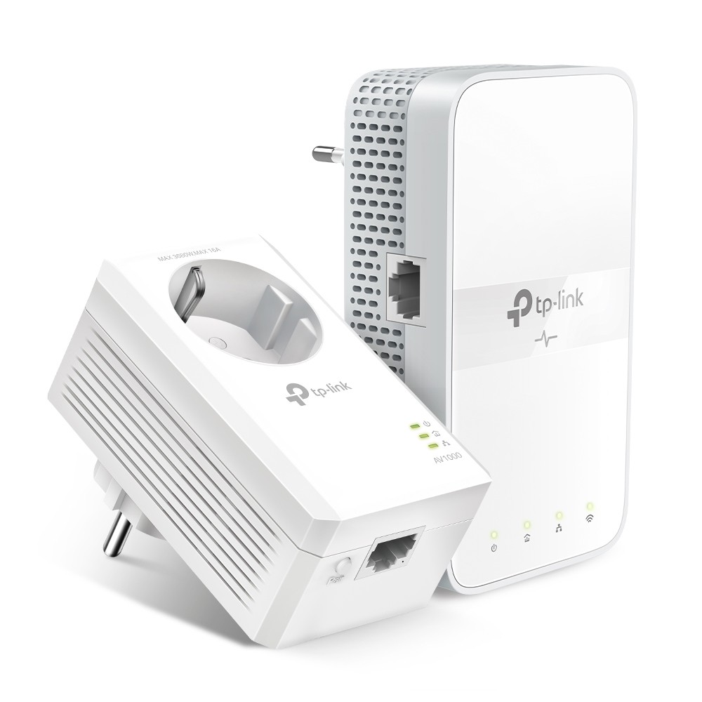 TP-Link AV1000 Gigabit Powerline WLAN AC1200 Set mit Steckdosen 2 x Adapter, bis zu 1000 Mbit/s, WLAN AC 867 (5 GHz) + 300 Mbit/