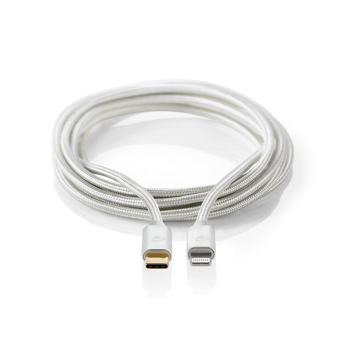 Nedis USB-Kabel | USB 2.0 | Apple Lightning 8-Pin | USB-C™ Stecker | 480 Mbps | Vergoldet | 2.00 m | rund | Geflochten / Nylon |