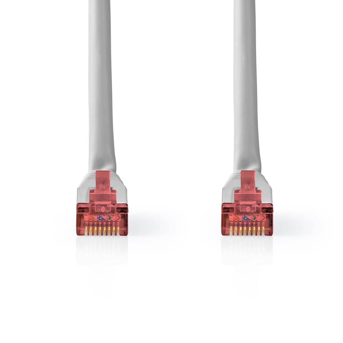 Nedis Cat 6 Kabel | RJ45 Stecker | RJ45 Stecker | S/FTP | 2.0 m | rund | ABS / PVC | Grau | Aufhänger