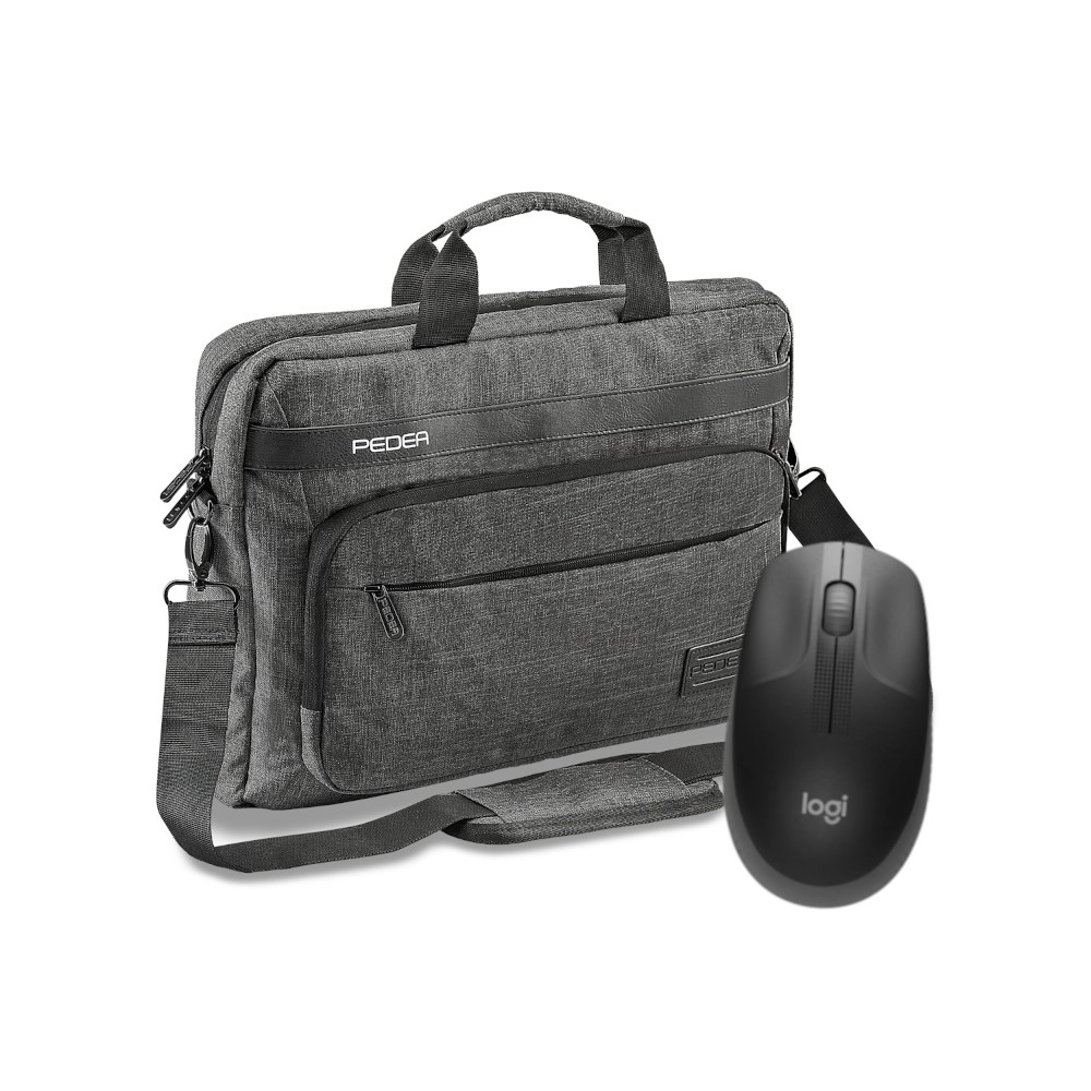 PEDEA Notebooktasche "URBAN-NICE", 15,6" + Logitech M190 Maus