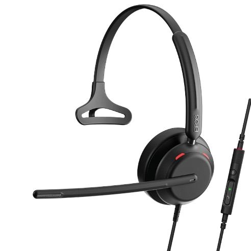 Epos IMPACT 730T, Mono-Headset, Kabelgebunden MS Teams zertifiziert, 3 digitale Mikrofone, Super-Wideband-Technologie
