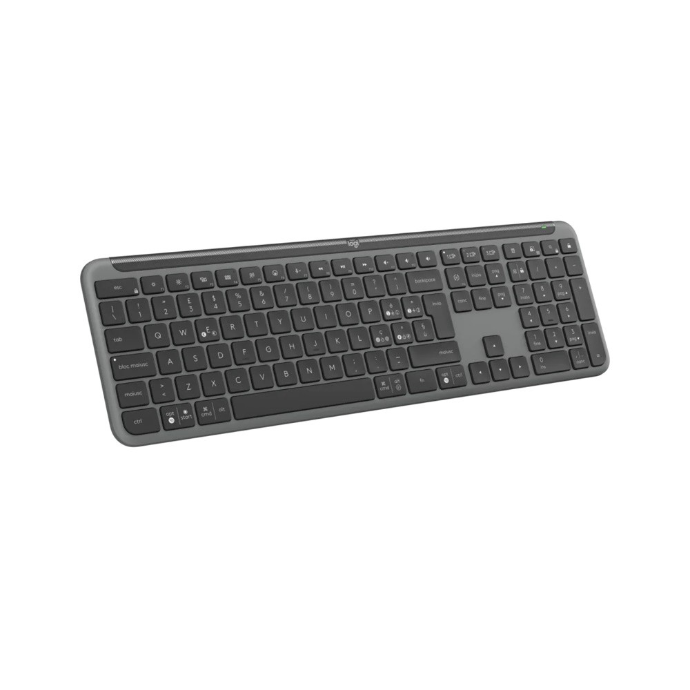Logitech Signature Slim K950 Tastatur, Kabellos - Graphite Ultrakompaktes, schlankes Design, Komfortable, präzise Tastenanschläg