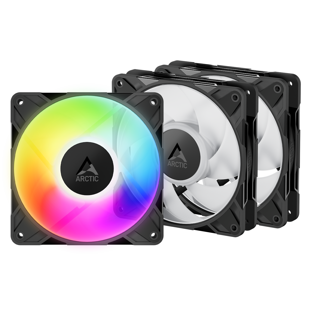 ARCTIC P12 PRO A-RGB LN schwarz 3er-Pack | Gehäuselüfter