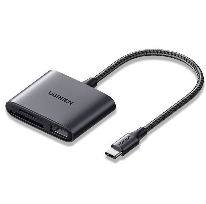 UGREEN USB-C to SD/TF + USB 2.0 Memory Card Reader