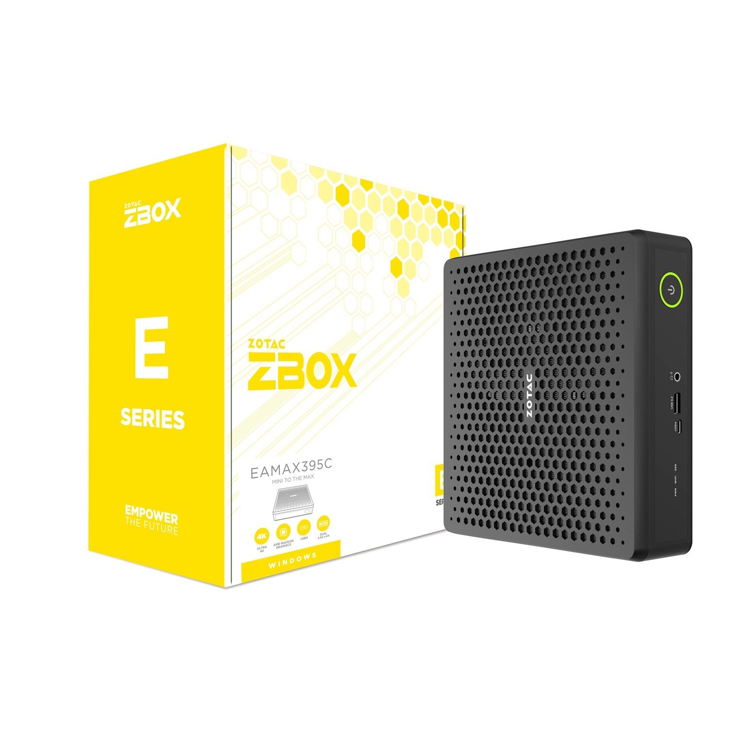 Zotac ZBOX Magnus EAMAX395C KI Workstation AMD Ryzen AI Max+ 395, 128 GB LPDDR5X, 1 TB M.2 SSD, AMD Radeon 8060S, USB 4, WIFI 7,