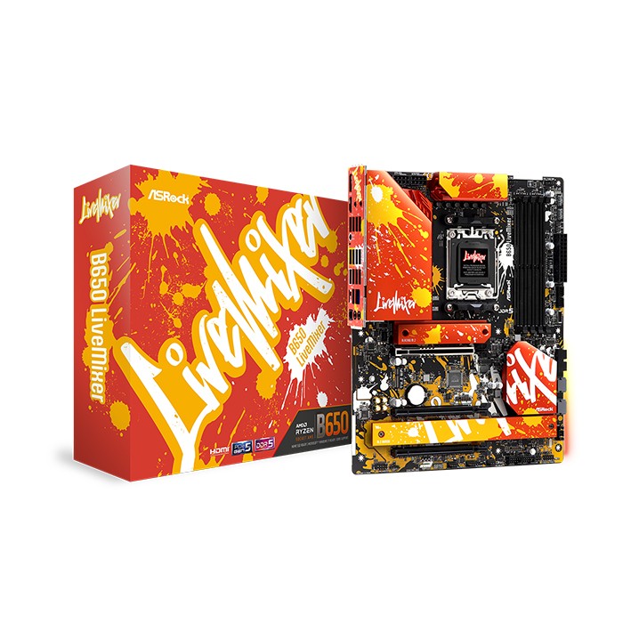 ASRock B650 LiveMixer Mainboard - BULK-Ware!! Ohne Originalverpackung