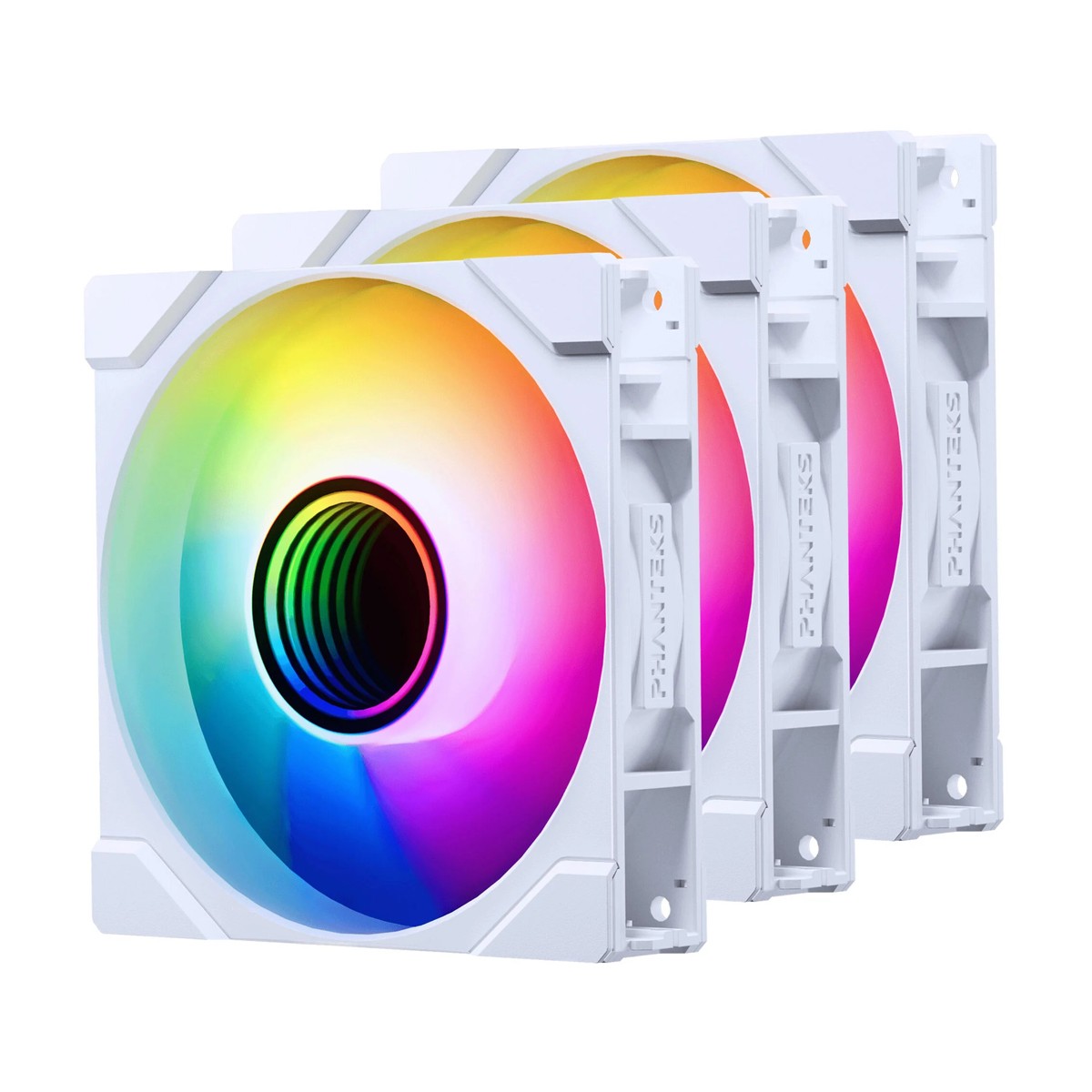 PHANTEKS M25-120 Gen2 PWM DRGB Reverse Blade 3er-Pack weiß | Gehäuselüfter