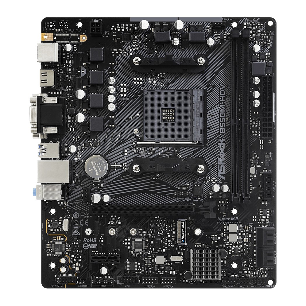 ASRock B550M-HDV Mainboard Sockel AM4 - BULK-Ware!! Ohne Originalverpackung