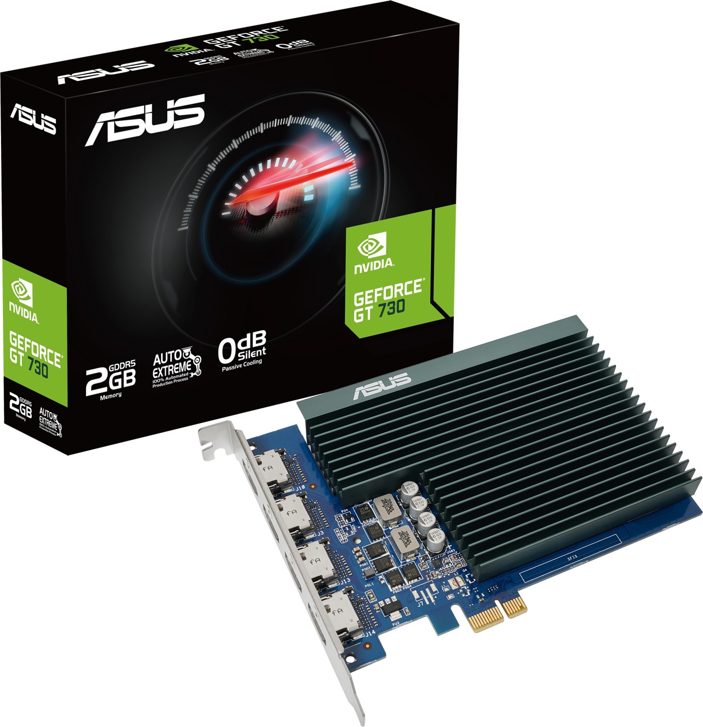 ASUS GeForce GT 710 2GB GDDR5 Grafikkarte - 2GB GDDR5, VGA, DVI, HDMI