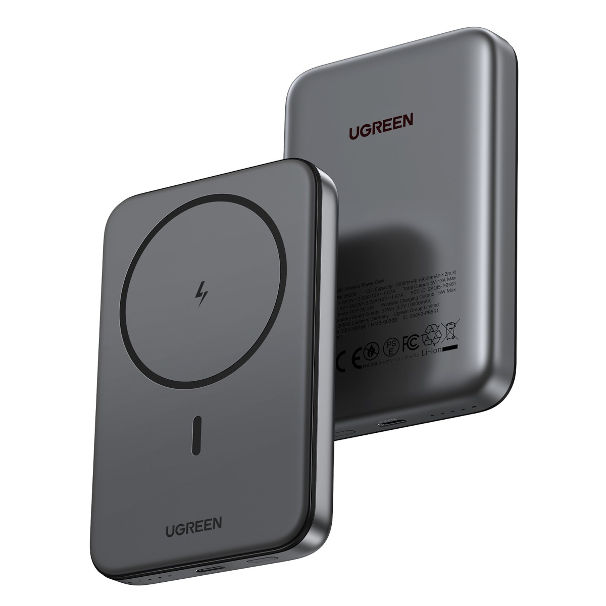 UGREEN PB561 magnetische kabellose Powerbank 10.000mAh inkl. USB