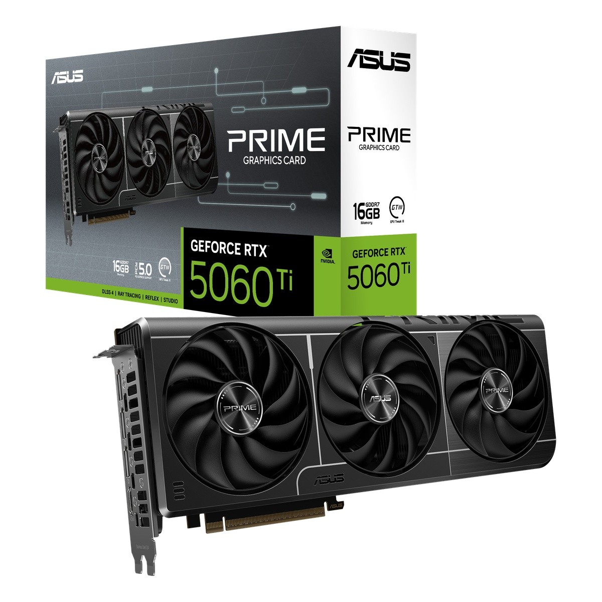 ASUS Prime GeForce RTX 5060 Ti 16G OC - 16GB GDDR7, HDMI, 3x DP