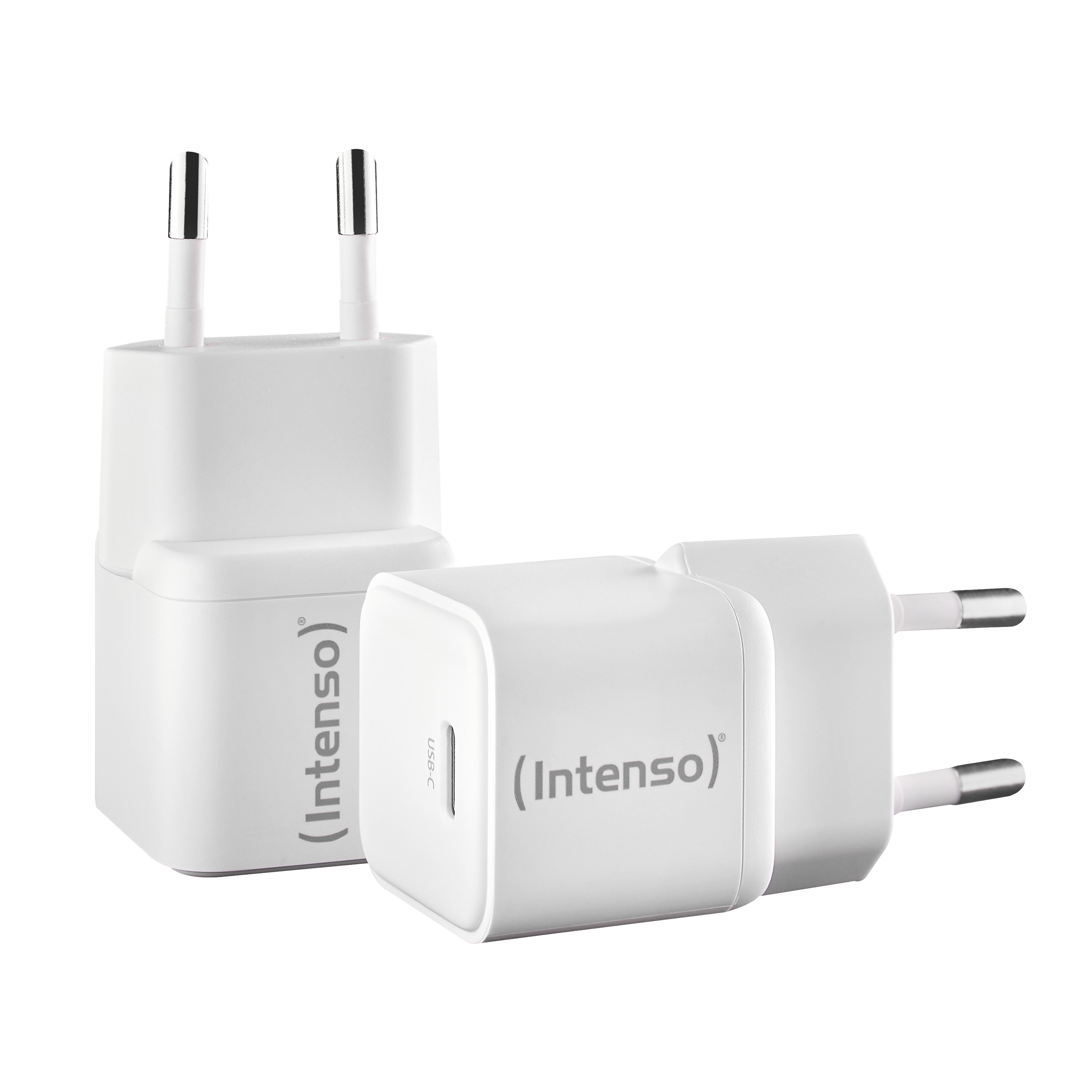Intenso Power Adapter W30C GaN-Netzteil, Doppelpack 30 Watt Leistung, USB-C-Anschluss