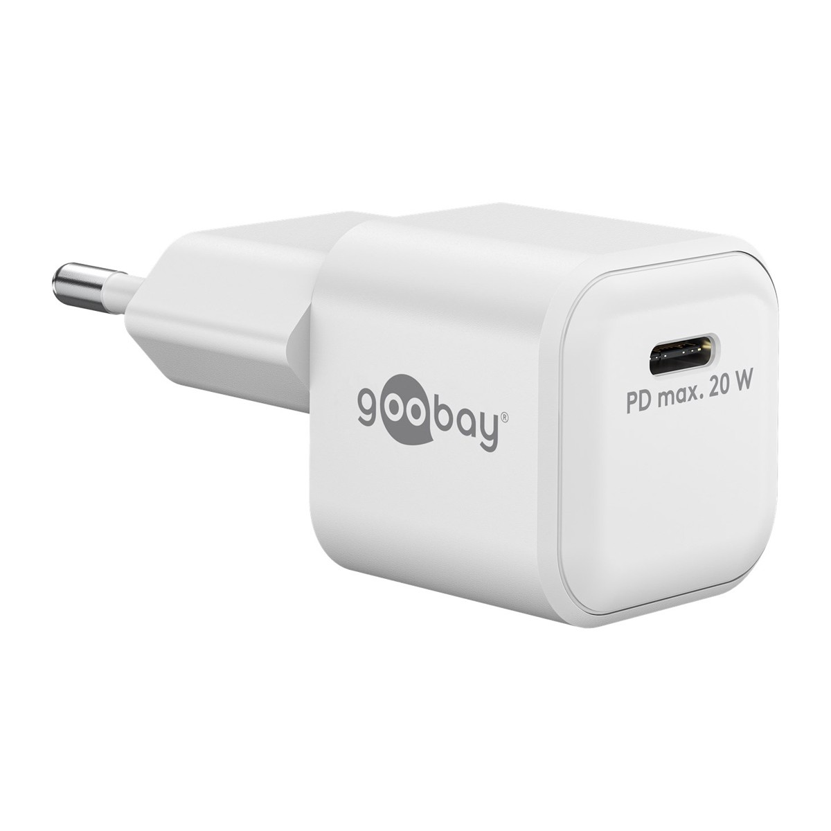 Goobay USB-C™ PD GaN Schnellladegerät Nano (20 W) weiß