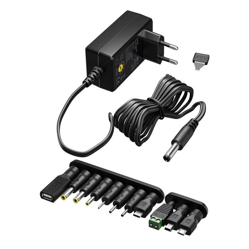 Goobay Universal-Netzteil (3 V - 12 V, max. 27 W / 2,25 A)