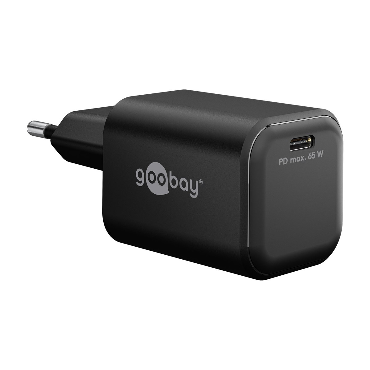 Goobay USB-C™ PD GaN Schnellladegerät Nano (65 W) schwarz