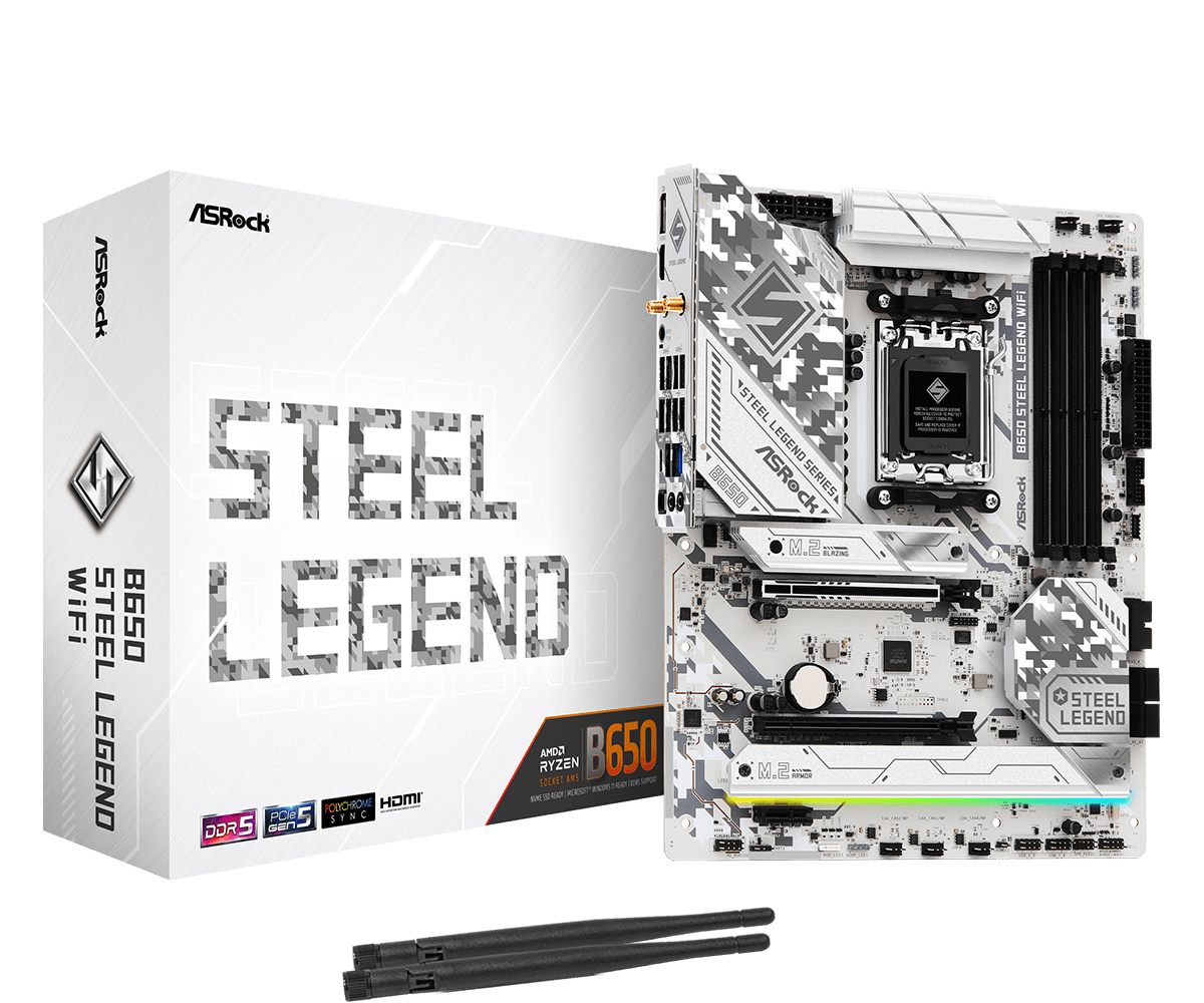 ASRock B650 Steel Legend WiFi Mainboard Sockel AM5