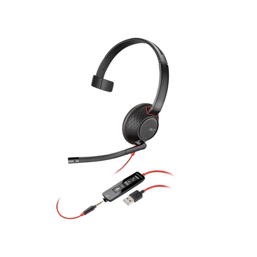 Poly Blackwire 5210 Monaural USB-A Headset & 3,5mm Klinke