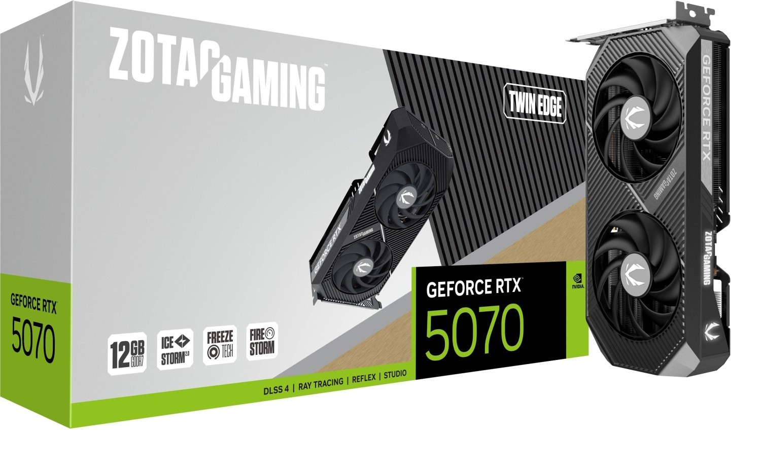 Zotac Gaming GeForce RTX 5070 Twin Edge - 12GB GDDR7, HDMI, 3x DP