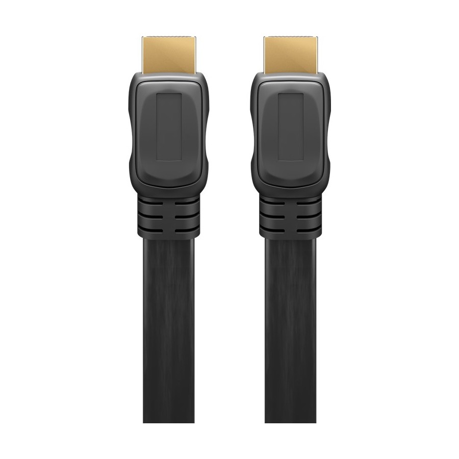 Goobay High-Speed-HDMI™-Flachkabel mit Ethernet (4K@60Hz), 2m