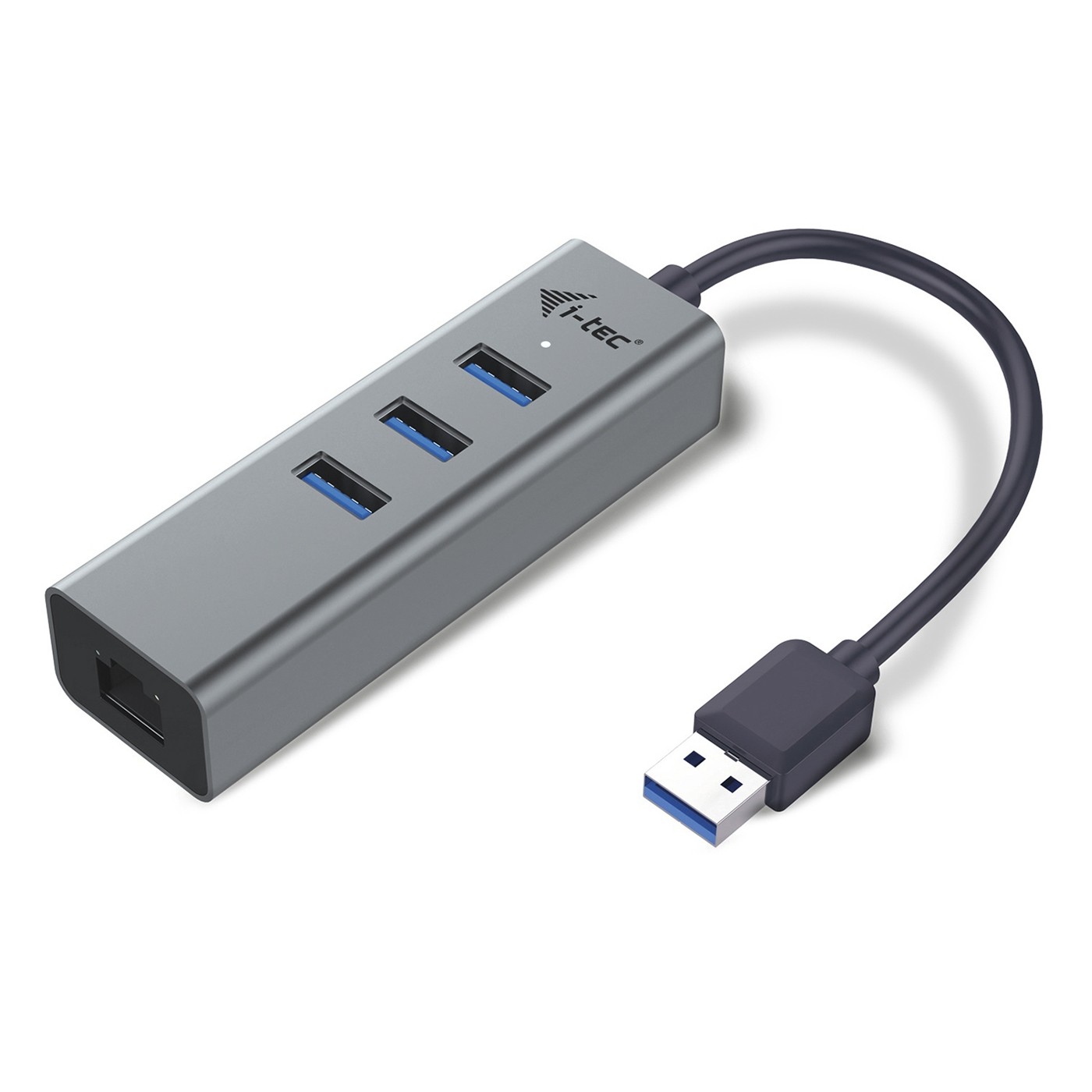 i-tec USB 3.0 Metal 3-Port HUB mit Gigabit RJ45 LAN Adapter