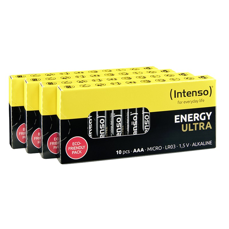 Intenso 7501510 - Energy Ultra Alkaline Batterie AAA Micro 40er Batterie - Einwegbatterie - AAA - Alkali - 1,5 V - 40 Stück(e) -