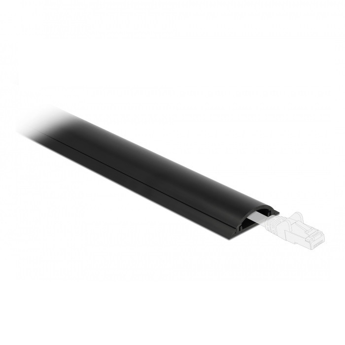 Delock Kabelkanal selbstklebend 50 x 12 mm - Länge 1 m schwarz