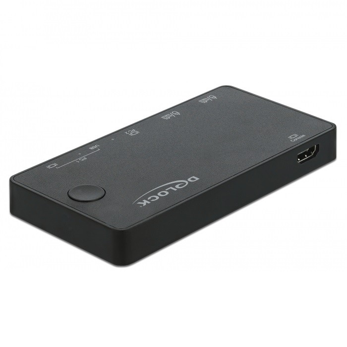 Delock HDMI / USB-C™ KVM Switch 4K 60 Hz mit USB 2.0
